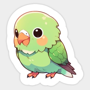 Chibi style parrot Sticker